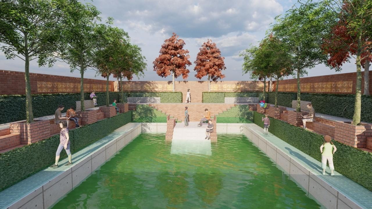 Pond beautification concept